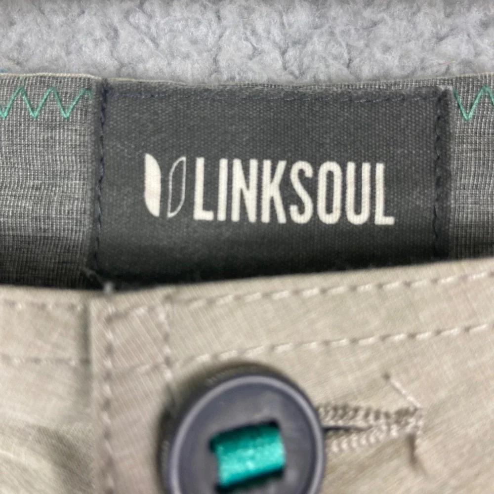 Linksoul Mens Pants Chino Golf‎ Beige Stretch Performance 34R **Actual 36x32